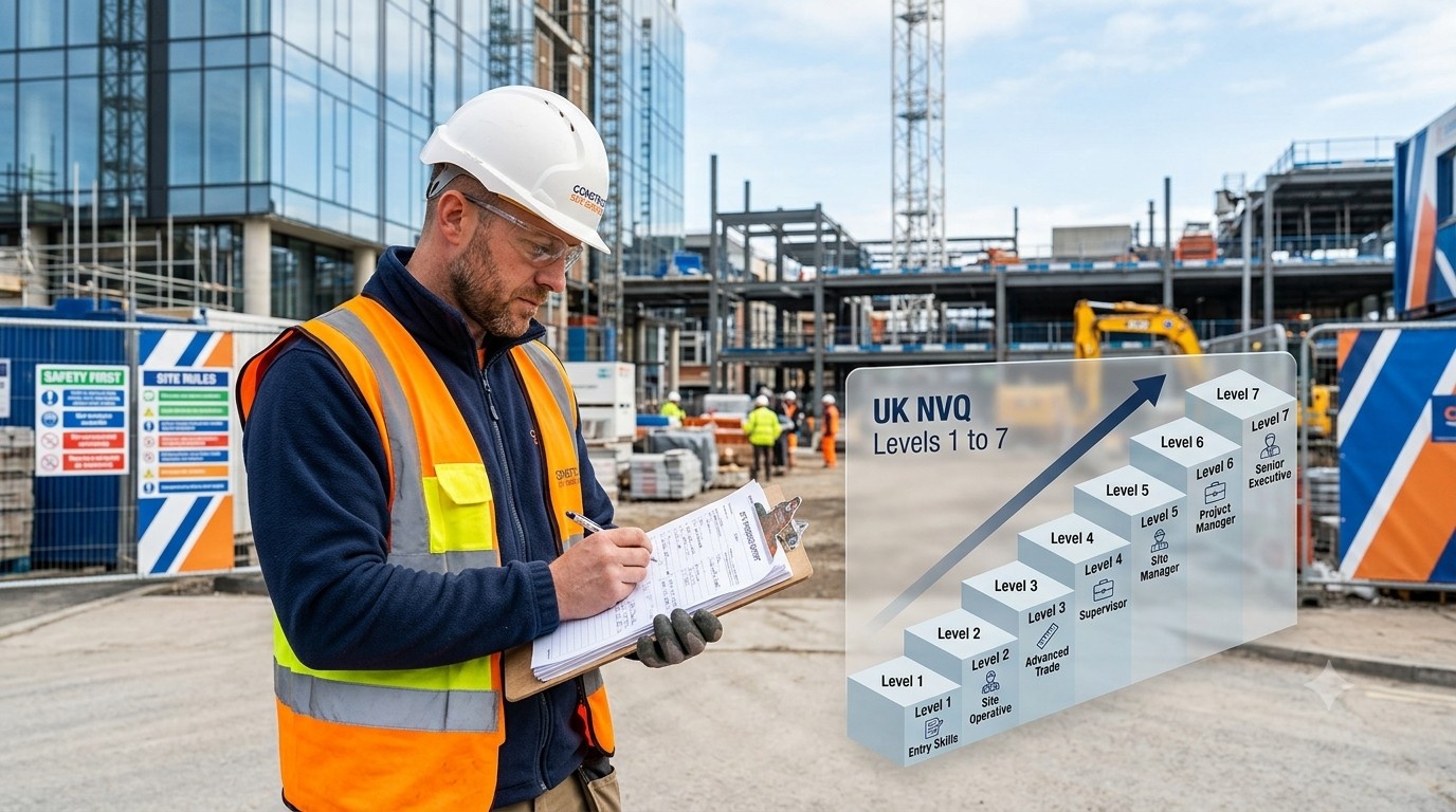 Construction worker choosing the right NVQ qualification level
