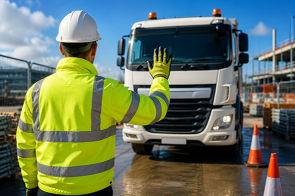 "Standard HSE Banksman Hand Signals for Reversing Vehicles."