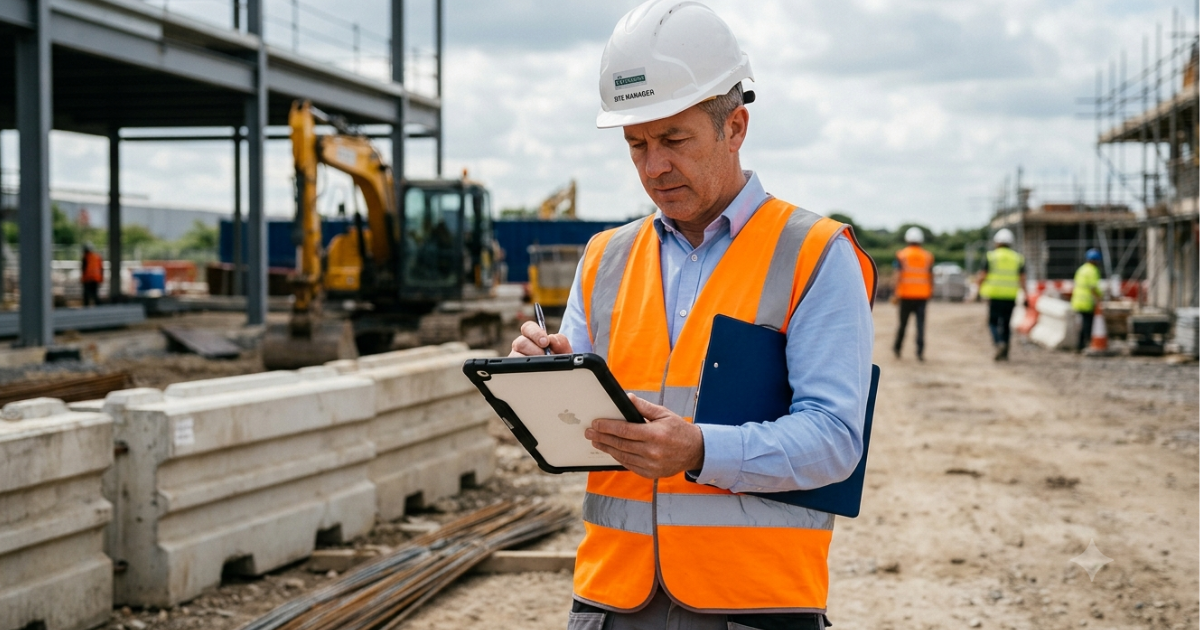 Professional completing a fast-track NVQ assessment with B2B NC Training
