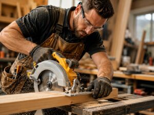 skilled worker on site