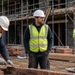Experienced construction worker developing their career on a UK construction site