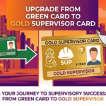 Step-by-step upgrade path from CSCS Green Labourer Card to CSCS Gold Supervisor Card via NVQ Level 3.