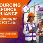 Outsourcing workforce compliance strategy showing CITB test bookings and CSCS cards for UK contractors
